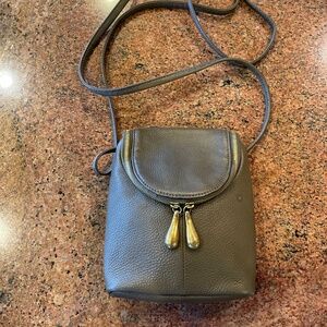 HOBO Brown Crossbody Bag with Gold Accents